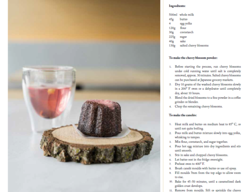 Sakura (Cherry Blossom) Canelé – recipe for 12 pcs